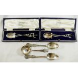 A collection of five Scottish silver spoons,