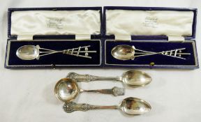 A collection of five Scottish silver spoons,