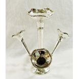 An early 20th century small silver trumpet-shaped epergne, Birmingham 1914,