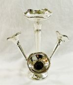 An early 20th century small silver trumpet-shaped epergne, Birmingham 1914,