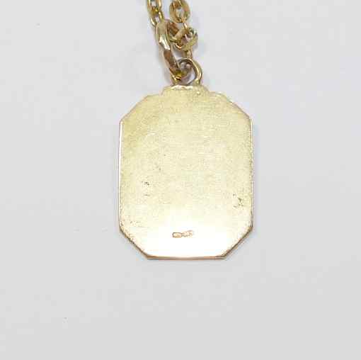 A yellow metal Saint Christopher pendant stamped '750' and an Italian yellow metal chain also - Image 2 of 4