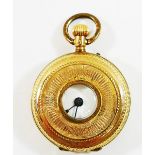 A ladies Continental half hunter pocket watch,