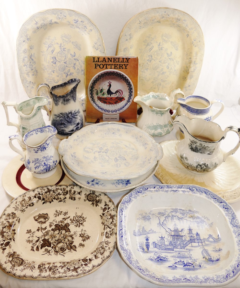 A collection of 11 items of Llanelly Pottery belonging to the late Dilys Jenkins,