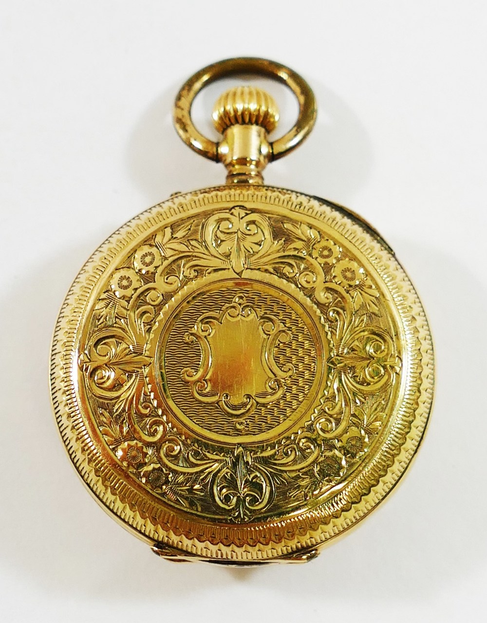 A ladies Continental half hunter pocket watch, - Image 2 of 4