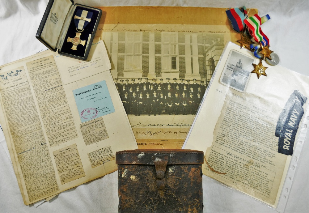 A collection of WWII medals presented to Lt Cdr Ian Charles Alexander Ferguson DSC RNVR,