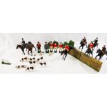 A collection of Britains Hunt figures, comprised of seven mounted figures, three huntsmen on foot,