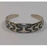 A Norwegian David Andersen silver Viking bracelet from the 1960's Saga series,