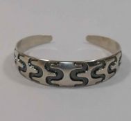 A Norwegian David Andersen silver Viking bracelet from the 1960's Saga series,