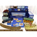 A collection of 1950's Hornby Dublo railway items, mostly boxed,