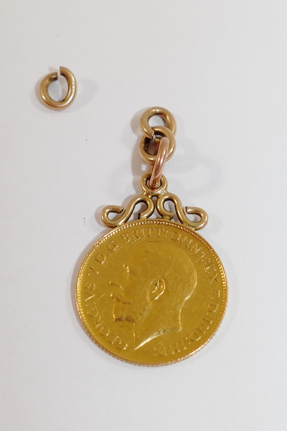 A George V half sovereign, 1913, converted to a pendant, 4. - Image 2 of 2
