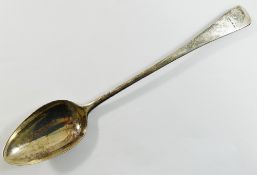 A George III old English pattern silver basting spoon, London 1807,