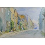 Frederick Charles Winby (1875-1959), street scene, watercolour, signed lower right, 23cm x 34cm,