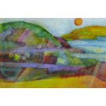 Tony Allen (20th/21st Century British), two monoprints, 'March Morning', 43cm x 64.