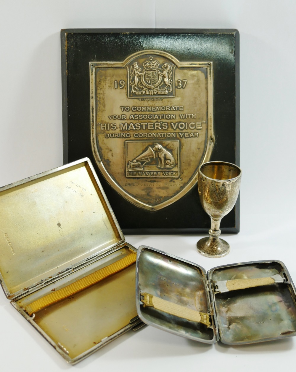 Small silver items including a small silver trophy cup, - Image 2 of 2