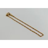 A Victorian 15 carat gold fancy link watch chain, 35.5cm long, 14.