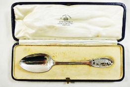 A Mappin and Webb silver christening spoon,