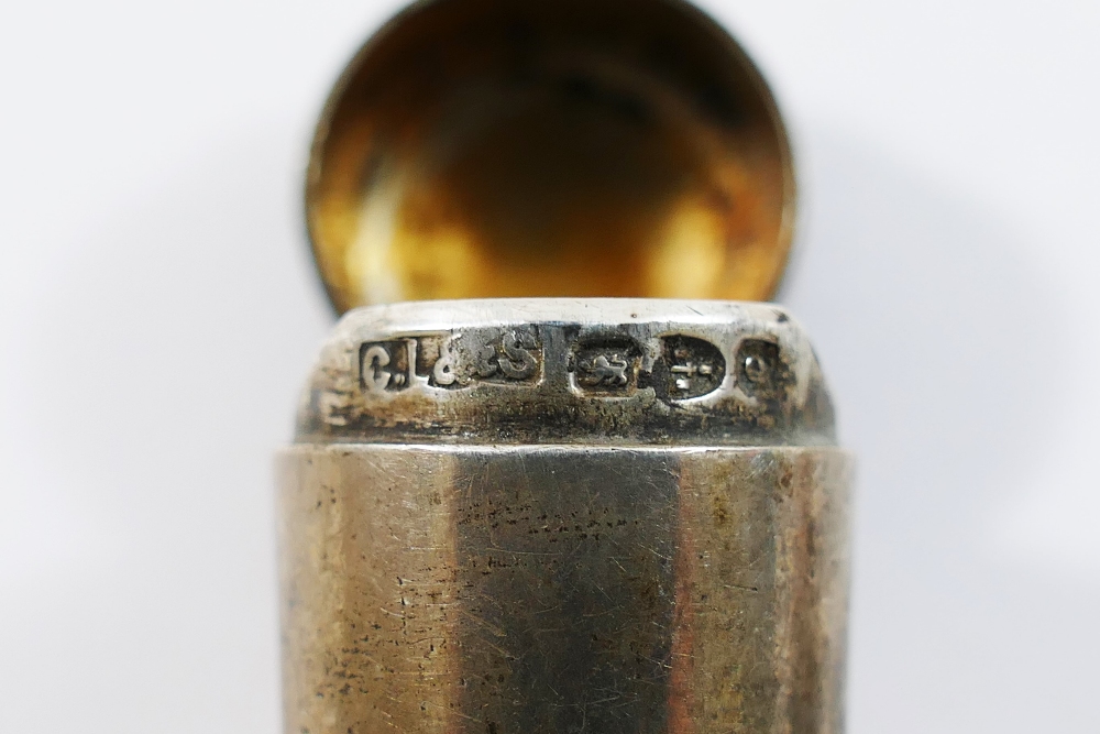 A silver cheroot holder case, Chester 18 - Image 2 of 3