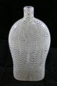 A 19th century Nailsea glass flask or bo