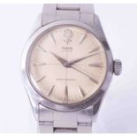 Tudor, a gent's 1953 stainless steel wristwatch, with original box.