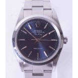 Rolex, a gents Oyster Perpetual Air King wristwatch, stainless steel, lacks box or papers.