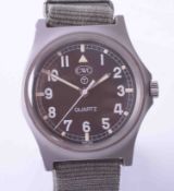 CWC, a gents quartz military wristwatch, back case stamped 0552/6645-99, 5415317,23610,83, black