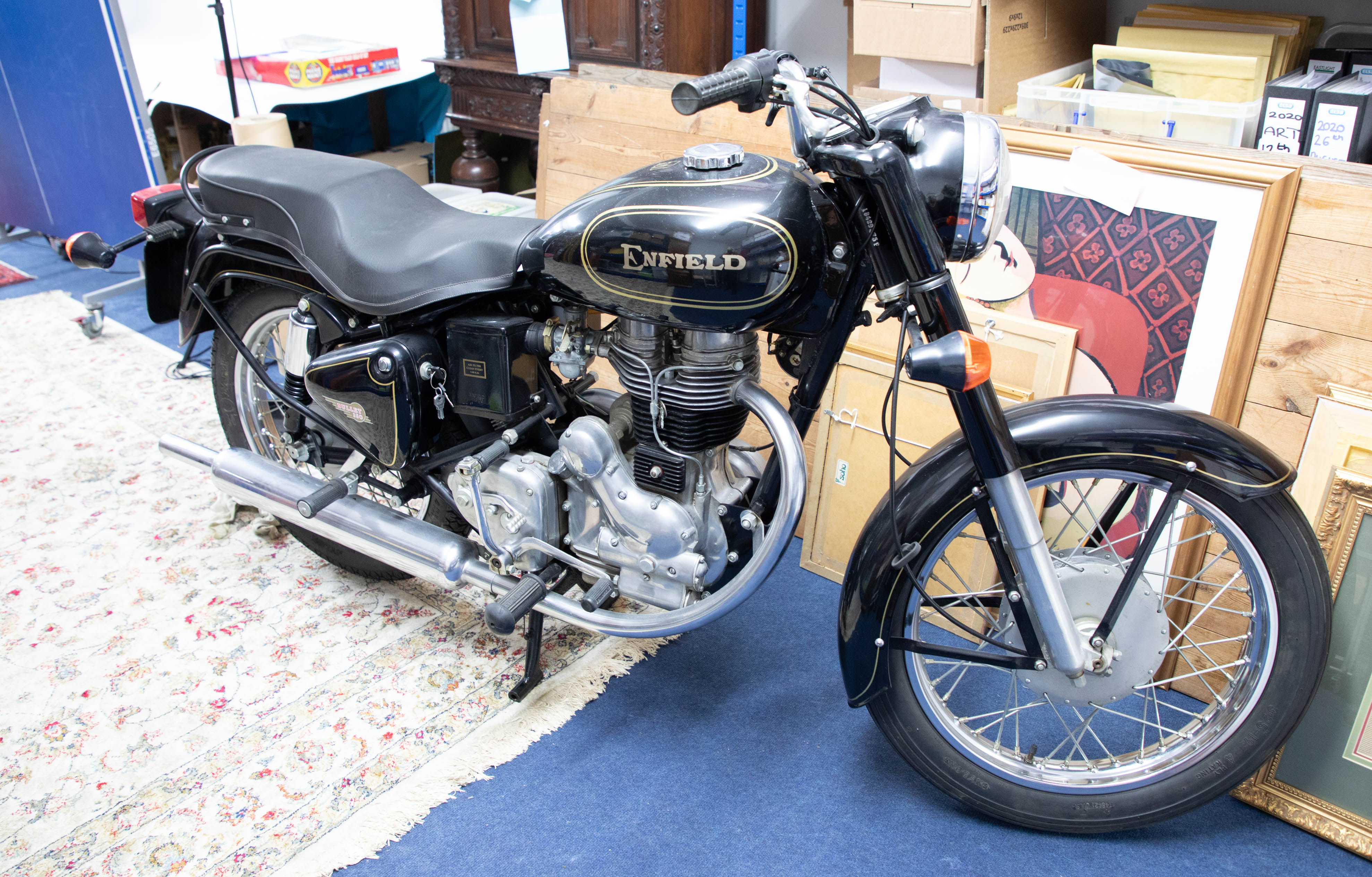 A 1991 Enfield 350cc Bullet Motorcycle, not registered, Indian built, with various documents and - Image 2 of 5