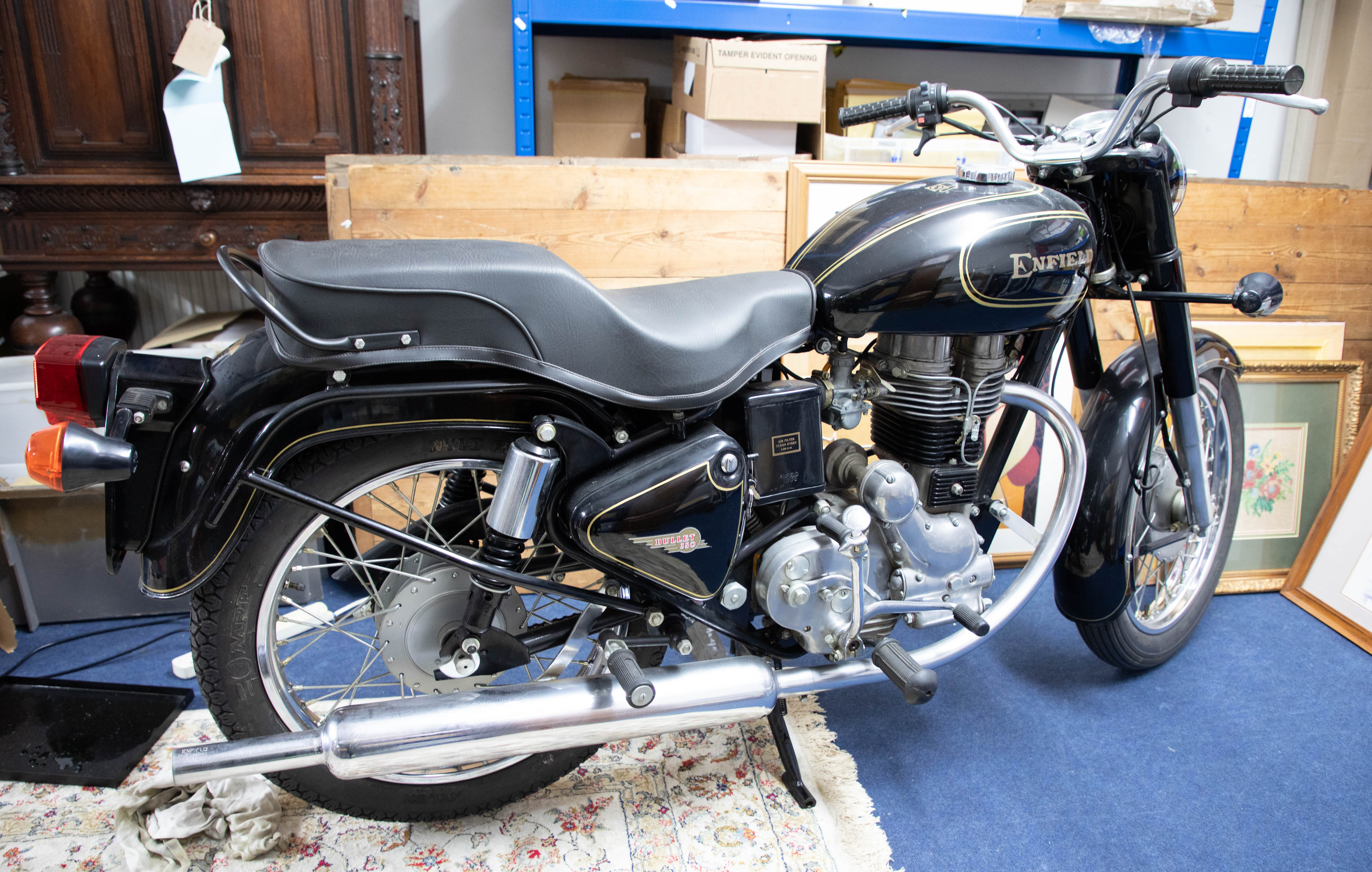 A 1991 Enfield 350cc Bullet Motorcycle, not registered, Indian built, with various documents and