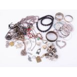 A general collection of costume jewellery, bangles necklaces, bracelets etc.