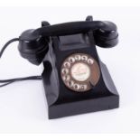 A vintage black telephone, AER.