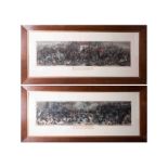 A pair Napoleonic Battle Scenes, 'The Death of Nelson at The Battle of Waterloo' after Daniel