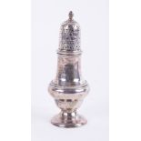 A 19th century silver sugar caster, approximately 90g, height 13cm.