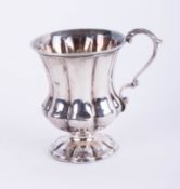 A Victorian silver Christening cup with monogram dated '1928', approximately 124g.