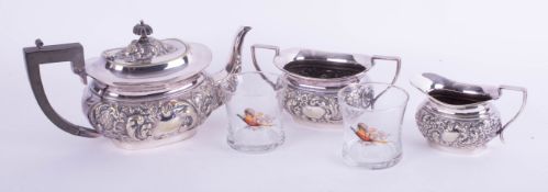 A collection of silver and silver plated wares and also various ceramics and glassware etc.