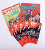 'Speedway' related magazines including Wembley 1970 and editions of 'Track 77'.