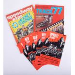 'Speedway' related magazines including Wembley 1970 and editions of 'Track 77'.
