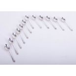 A set of twelve Mappin and Webb teaspoons, approximately 4.57oz.