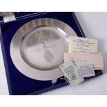 Of Royal Interest, a Silver Wedding pewter plate, Queen and the Duke of Edinburgh, number 1 of 100