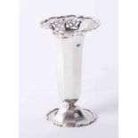 Antique silver bud vase, hallmark London assay, maker G&S Co Ltd stamped on bottom RD 349996