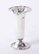 Antique silver bud vase, hallmark London assay, maker G&S Co Ltd stamped on bottom RD 349996