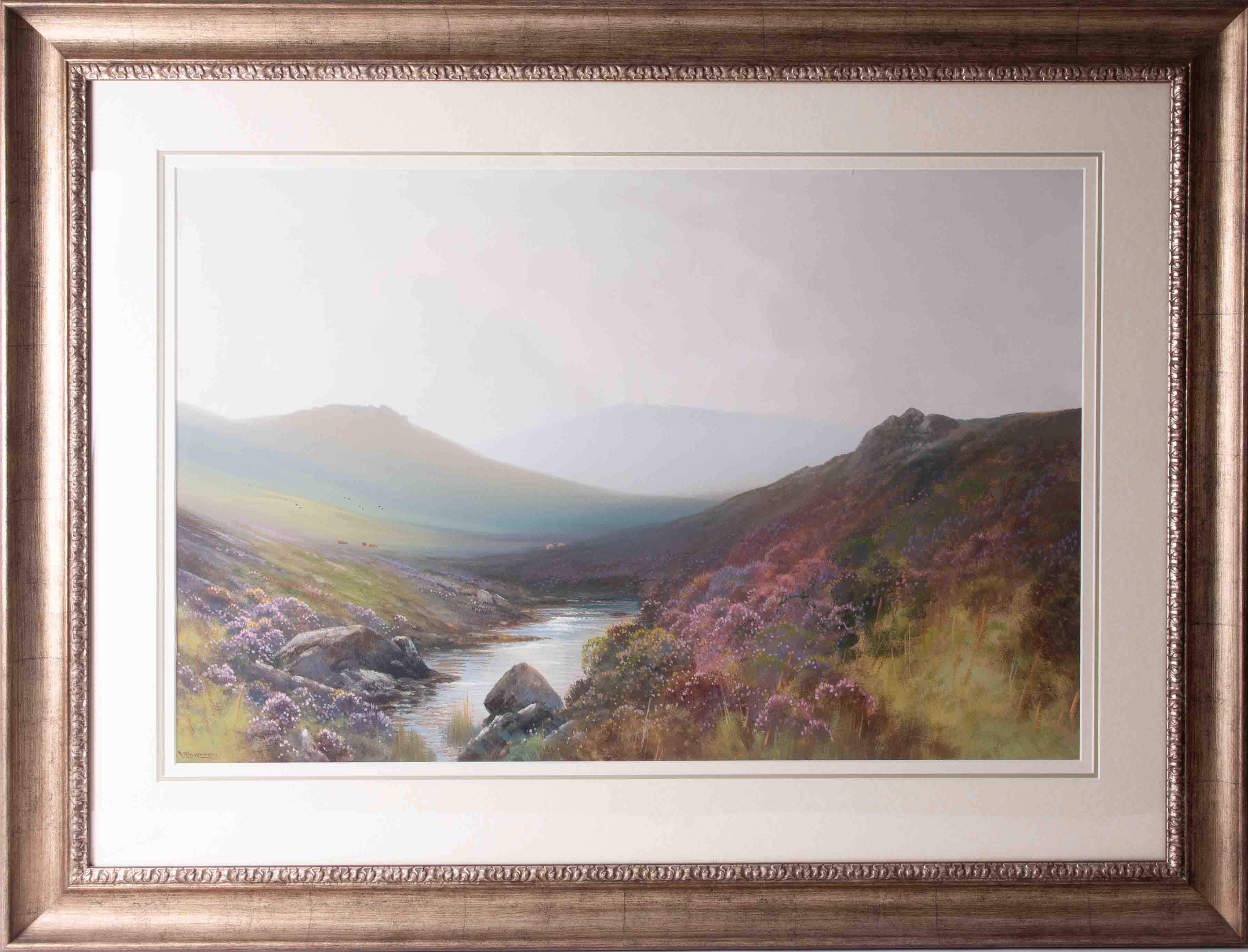 R.D. Sherrin (1891-1971), signed watercolour 'Dartmoor', 50cm x 74cm, framed and glazed.