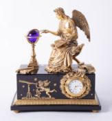 A Franklin Mint V & A 'Angel of the New Age' mantel timepiece, 26cm high.