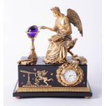 A Franklin Mint V & A 'Angel of the New Age' mantel timepiece, 26cm high.