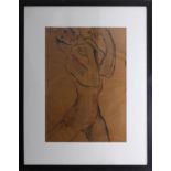 Jill Watkins, pastel sketch of nude lady, 67cm x 47cm, framed and glazed.