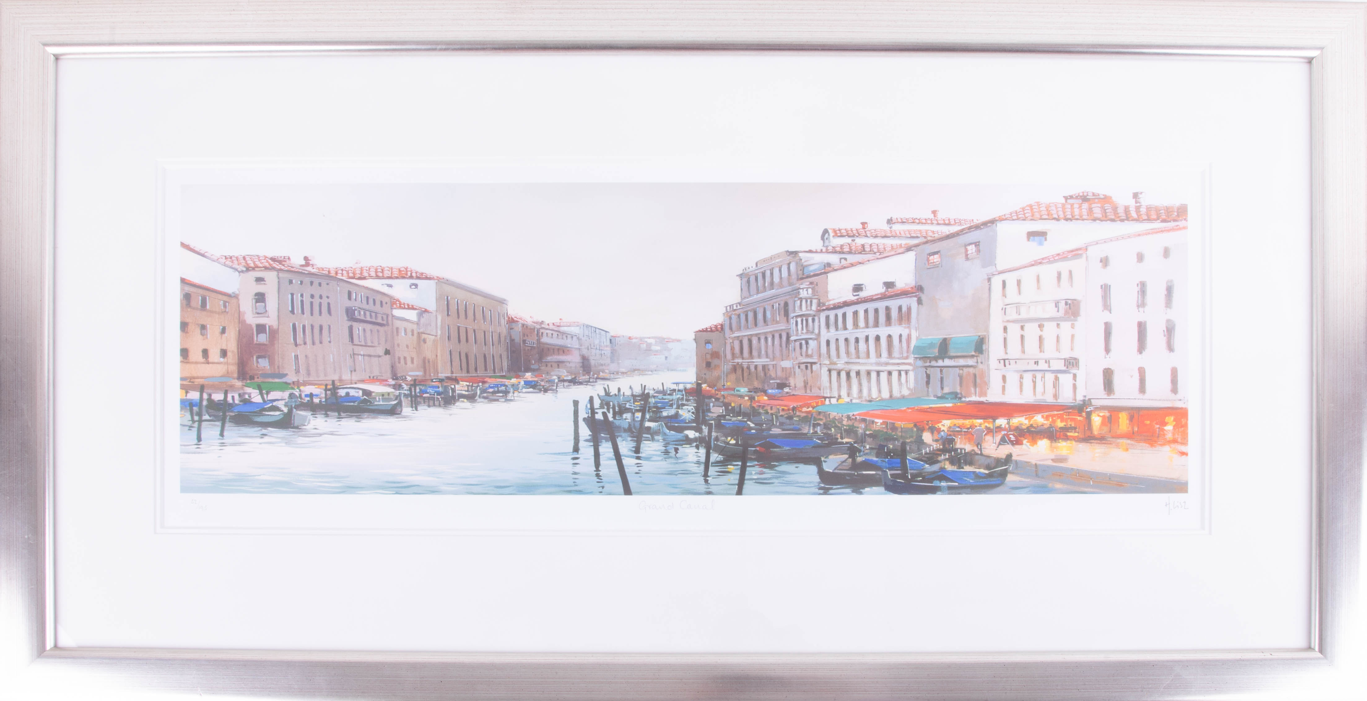 Henderson Cisz, Grand Canal, signed print no. 52/195, with certificate on reverse, giclee on
