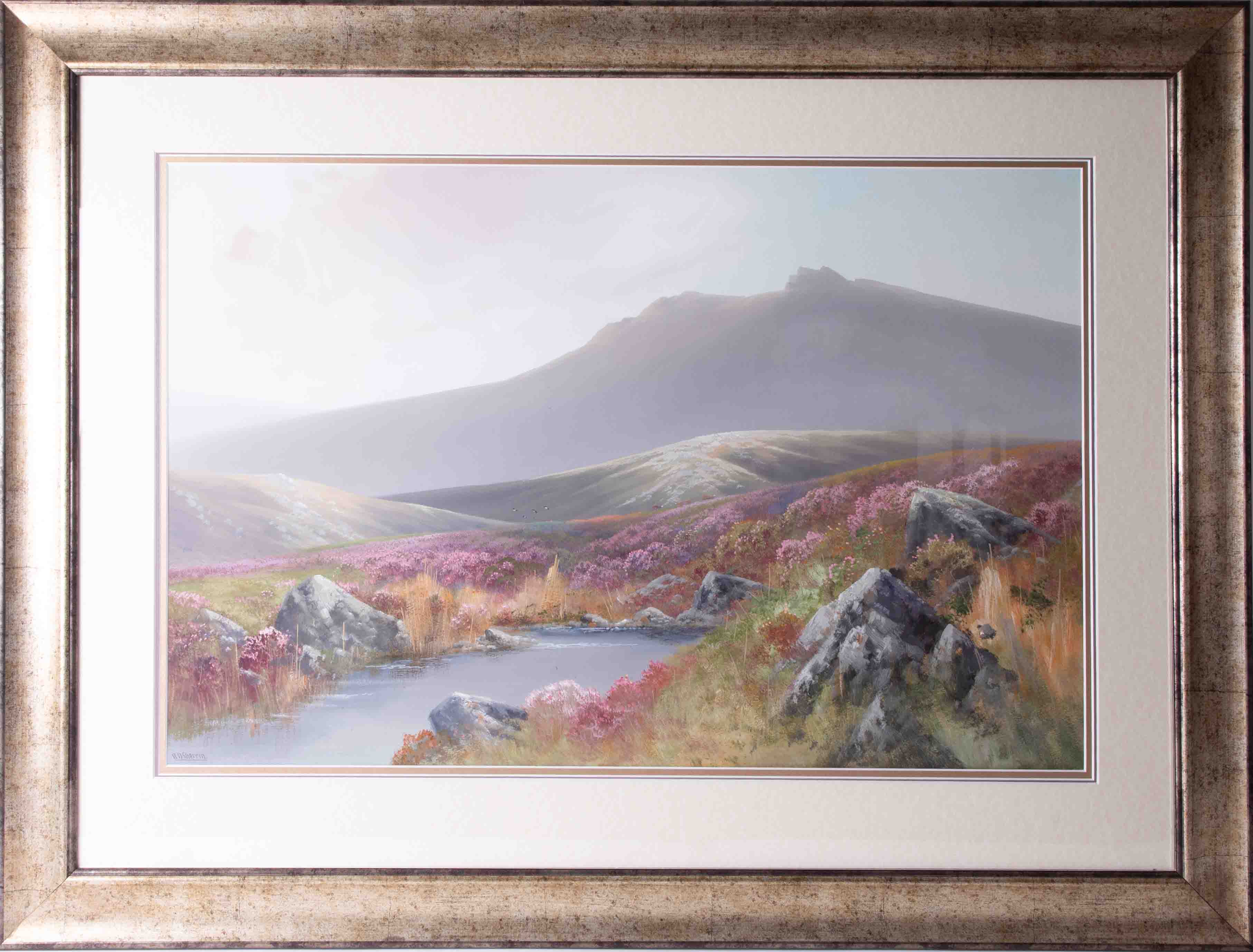 R.D. Sherrin (1891-1971), signed watercolour 'Dartmoor', 50cm x 74cm, framed and glazed.