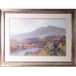 R.D. Sherrin (1891-1971), signed watercolour 'Dartmoor', 50cm x 74cm, framed and glazed.