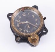 A WWII German Luftwaffe Junghans aircraft cockpit clock.