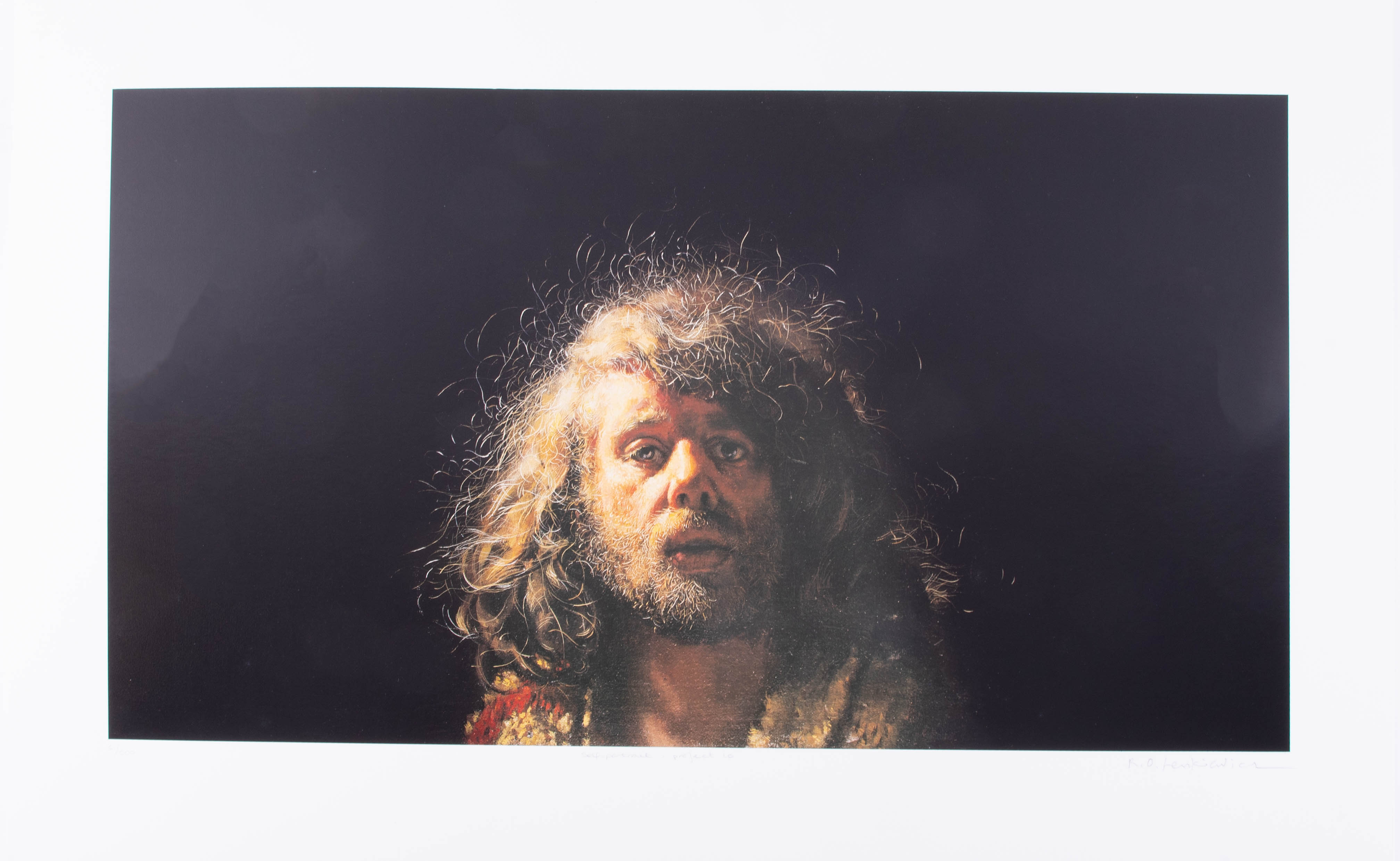Robert Lenkiewicz, 'Self Portrait- Project 10', signed limited edition print 61/500, 41cm x 71cm,
