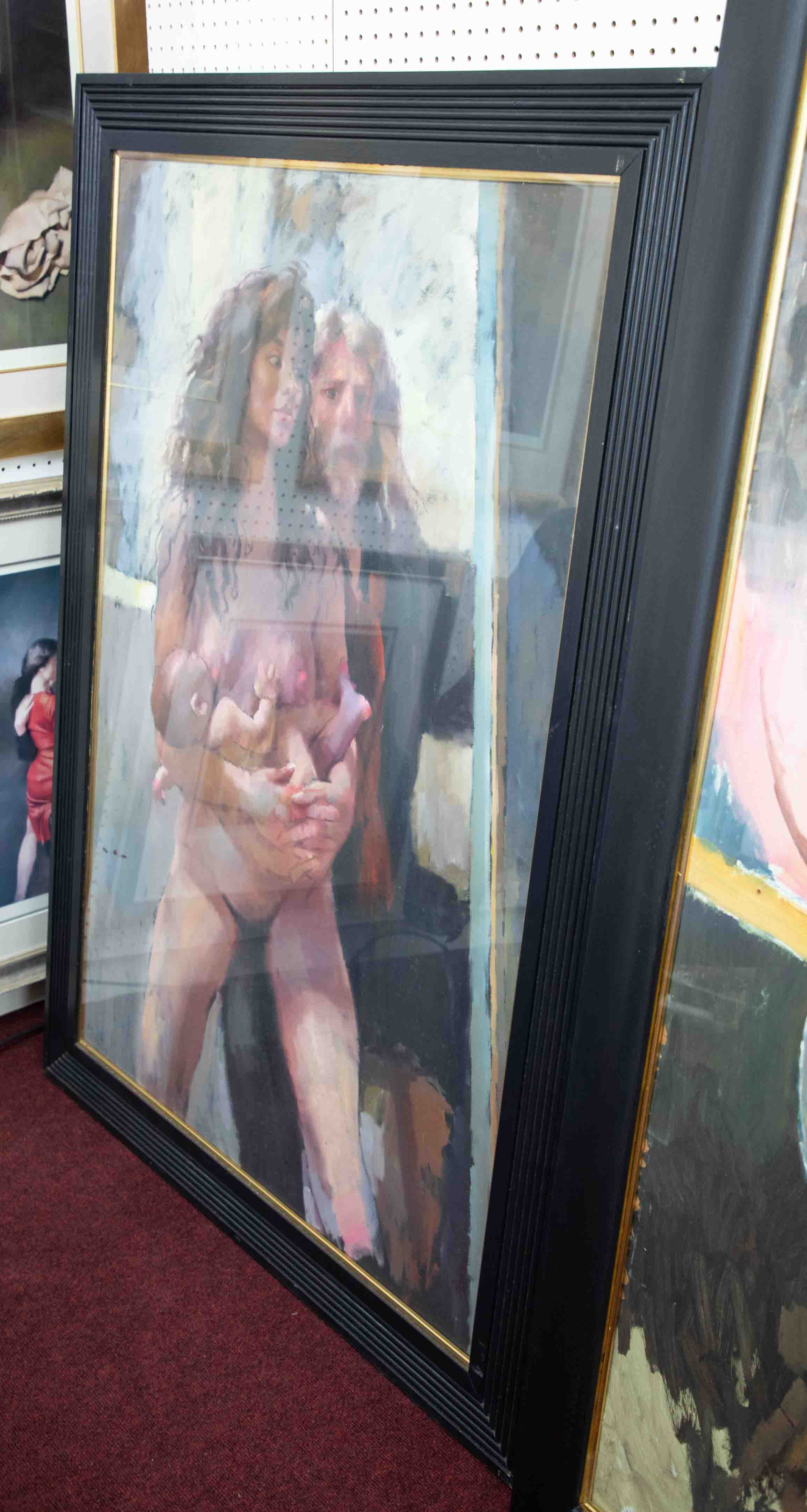 Robert Lenkiewicz (1941-2002) 'Self Portrait with Karen Ciambriello and Thais'. signed and inscribed - Image 2 of 2