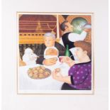 Beryl Cook (1926-2008), 'Dining in Paris' limited edition lithographic print 69/650, signed, 46cm